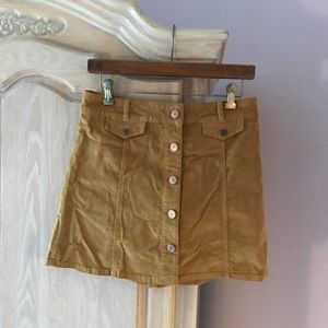 BDG Orange corduroy skirt